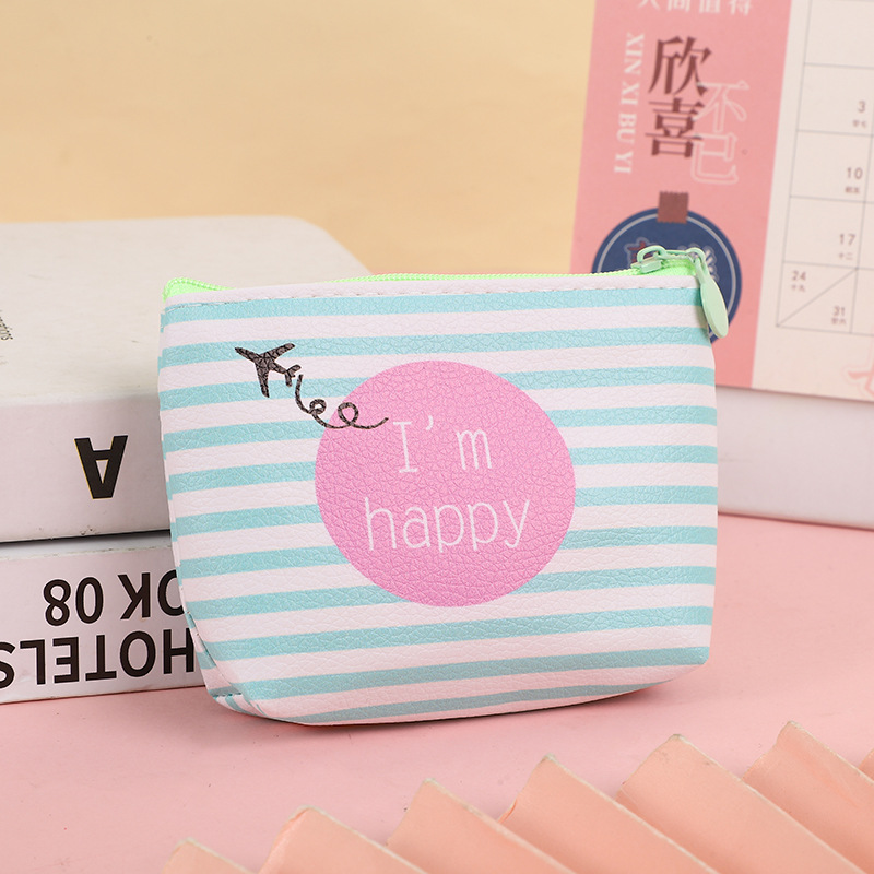 Estilo coreano fresco dibujos animados cremallera monedero corto cartera chica corazón lindo estudiante portátil caso clave