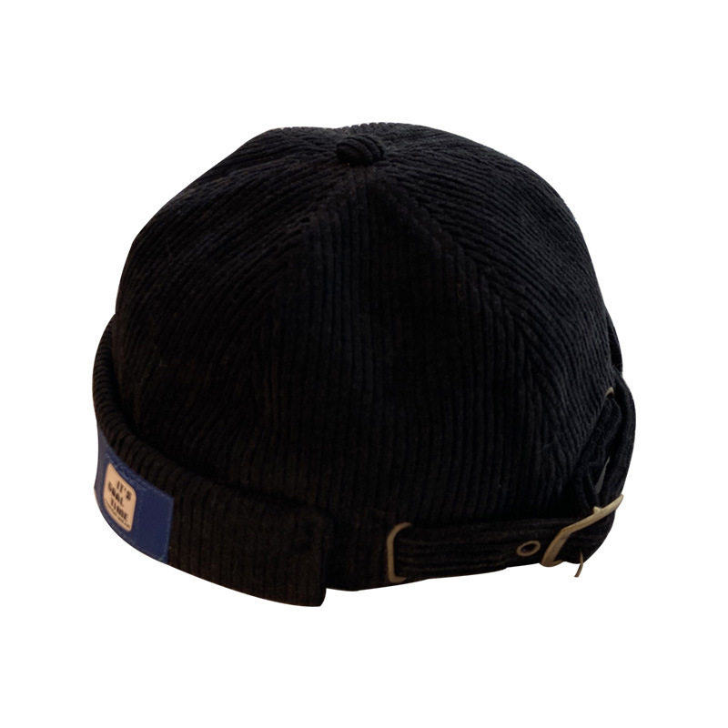 Gorro de pana con letras bordadas para hombre, estilo retro callejero, estilo coreano, moderno, estilo hip-hop, para mujer.