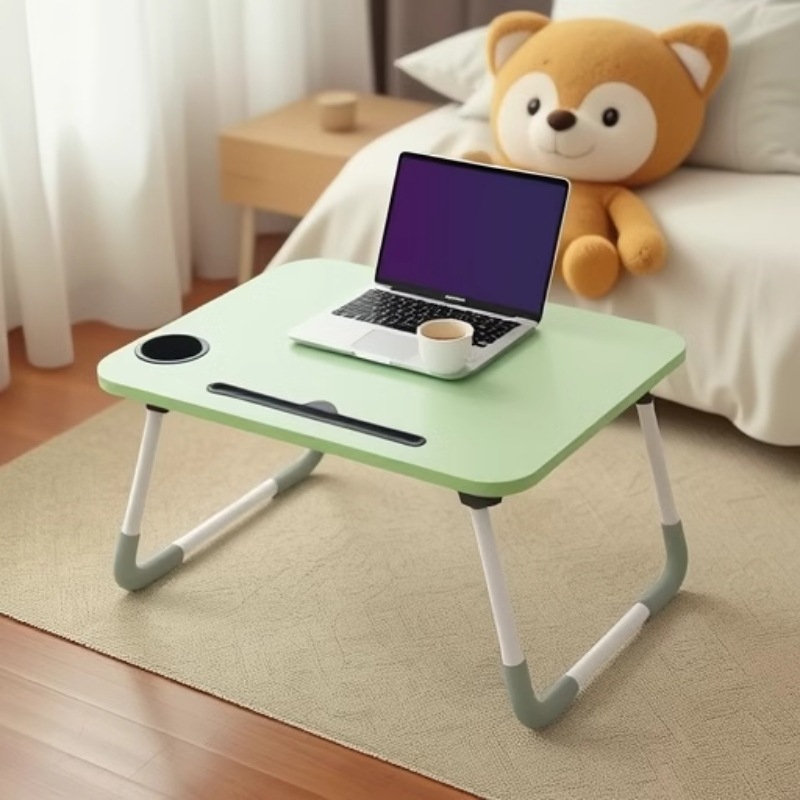 Escritorio de cama plegable mesa de computadora dormitorio dormitorio dormitorio estudio casero pequeña mesa de madera sólida