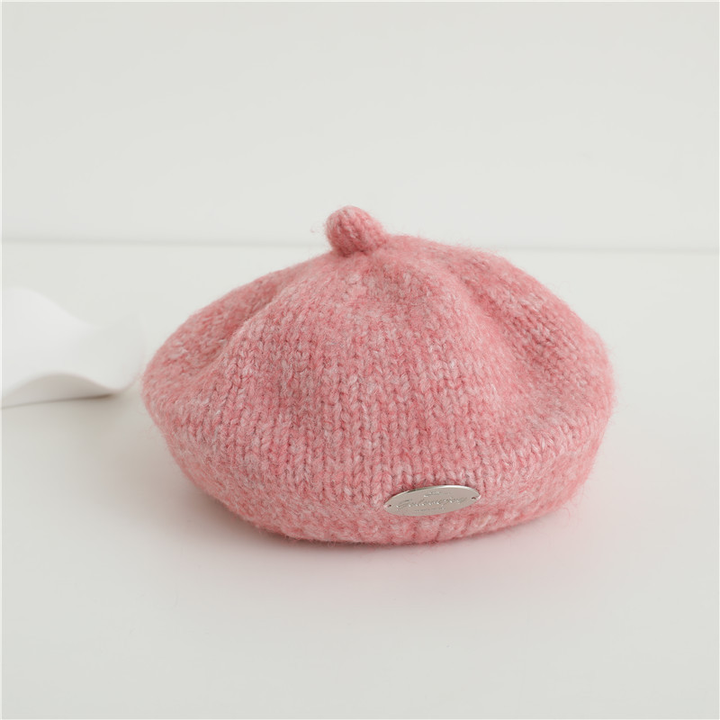 Unisex-Kindermützen Herbst/Winter Flut Unifarbene Künstlermützen Retro-Baskenmützen für Jungen und Mädchen_voghion.com