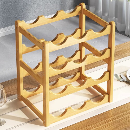 Simple red wine rack decoration home wine cabinet display shelf solid wood living room wine display stand bar wine rack