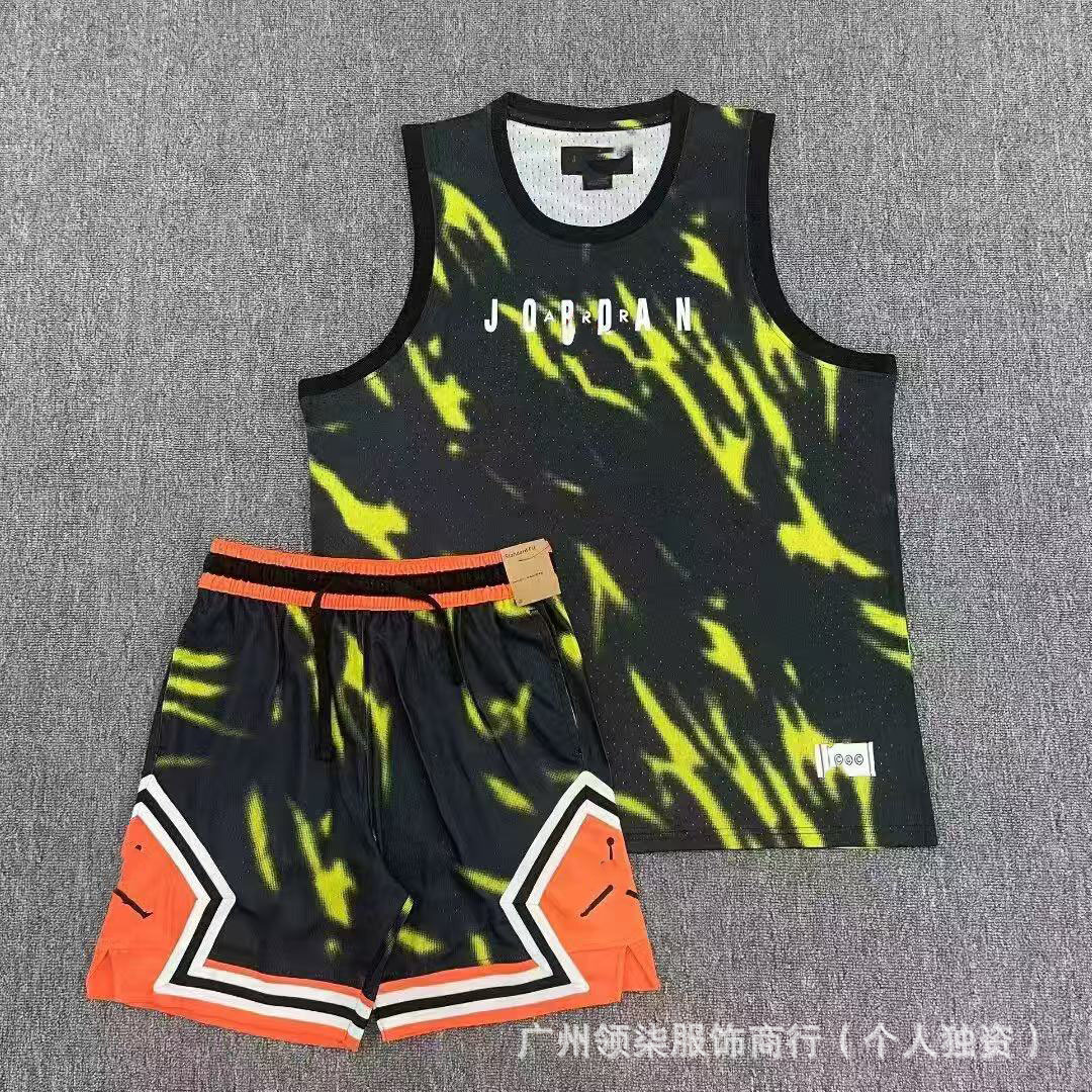 Nuevo chaleco de baloncesto deportivo Flying Man más pantalones cortos secado rápido transpirable relajado diario ocio correr chaleco deportivo image 28