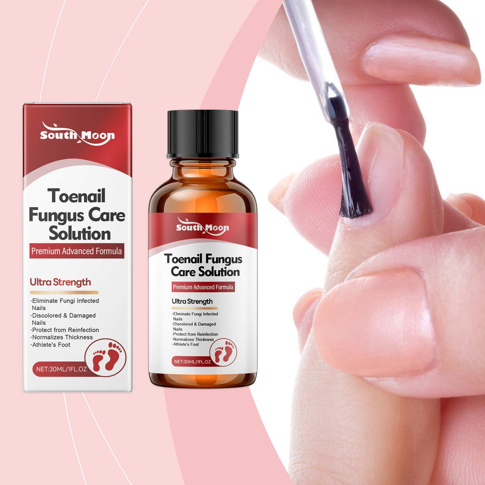 South Moon Nail Care Solution Herbal Ingredients Gently Care for Soft Nails, Thick Nails, and Smooth Nail Surfaces