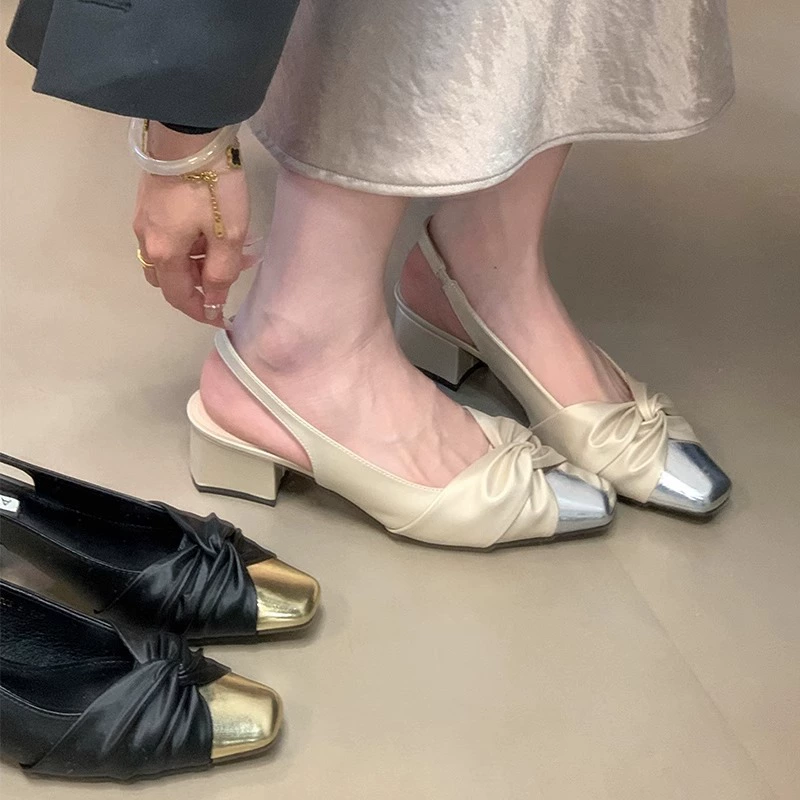 Французские стильные маленькие ароматные босоножки на квадратном каблуке, летняя мода, элегантные повседневные туфли на высоком каблуке в стиле Мэри Джейн