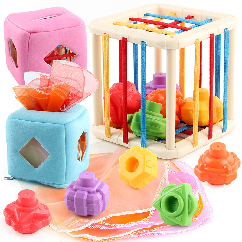 Puzzle infantil educación temprana libro de tela juguete forma Cecer Bell plegable no rasgar caja de toallas elásticas