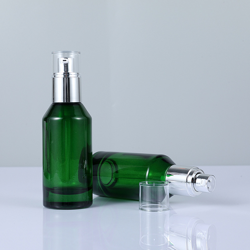 Nuevo en stock herena lvbao botella 30ml engrosada botella de vidrio de hombro 50ml botella cuentagotas líquida esencia