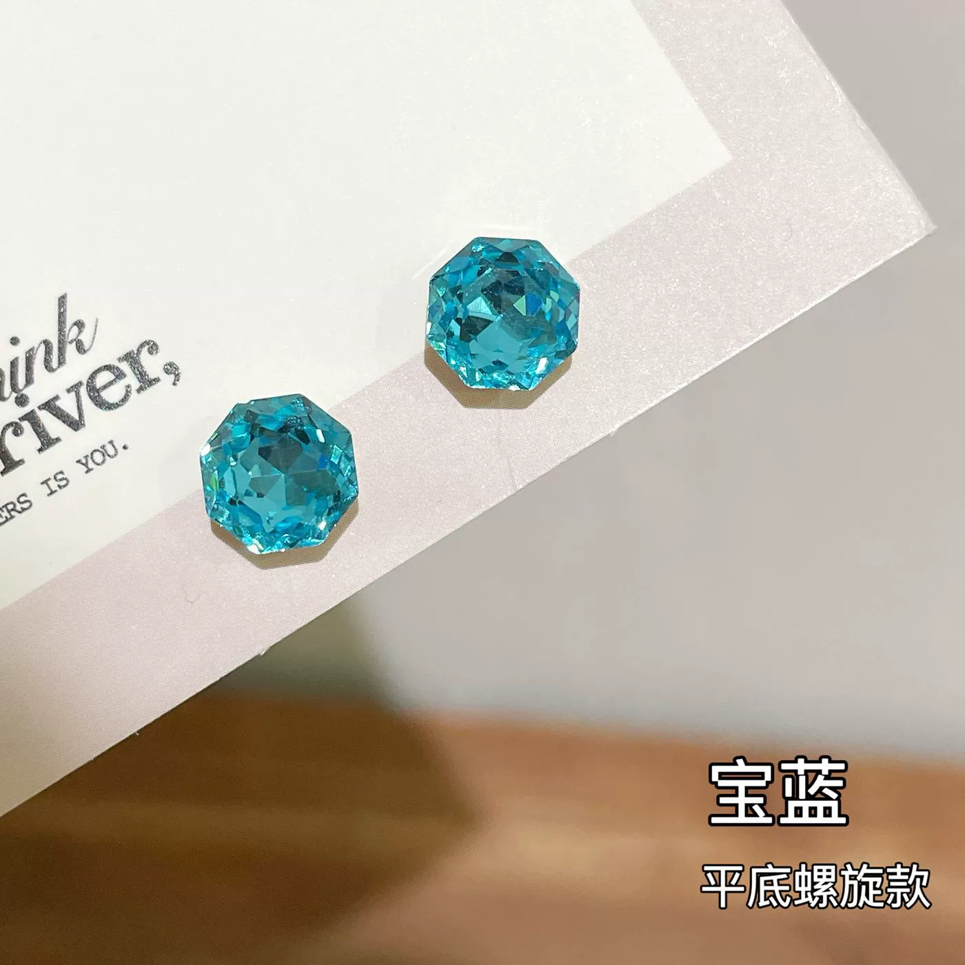 Stud Earrings (Millennium Rose) 8 mm rose‑cut zircon, straight‑pin and flat‑back screw options, assorted colors