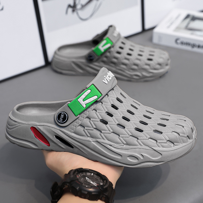 Zapatos casuales antideslizantes y resistentes al desgaste, zapatillas de playa frías transfronterizas de tamaño grande, sensación de mierda de verano, nuevas zapatillas externas