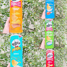 批发食品美国进口品客薯片盐醋味马铃薯脆片休闲零食158g14罐一箱