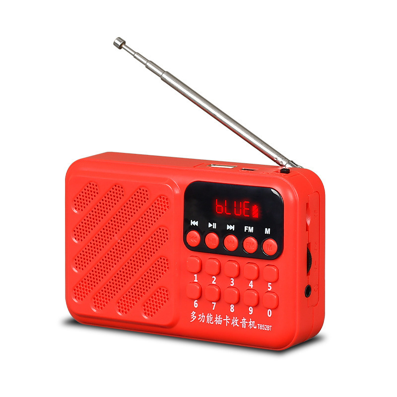 高齢者向けのモダンな H852 カード挿入可能な USB ディスクラジオポータブル MP3 Bluetooth 音楽プレーヤー、小型スピーカー付き|undefined