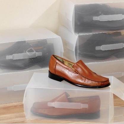 透明鞋盒手提鞋盒塑料鞋盒无纺布鞋透明鞋盒抽屉式pp鞋盒塑料透明