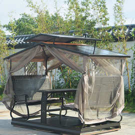 户外秋千庭院别墅四人动力摇椅休闲室外太阳能露天阳台家用摇篮椅