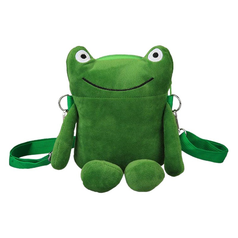 2023 New Korean Style Funny Little Frog Crossbody Bag Cartoon Doll Bag Cute Stuffed Doll Shoulder Bag