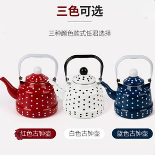 Product: Enamel Tea Kettle, Ancient Clock Teapot, Household Chinese Mini Electric Kettle, Porcelain Electric Stove Gas Stove Compatible