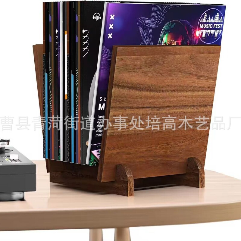 レトロ木製ビニールレコードラックレコードラックフォトアルバムディスプレイラック収納ラックポータブル CD 収納ラックブックラック|undefined