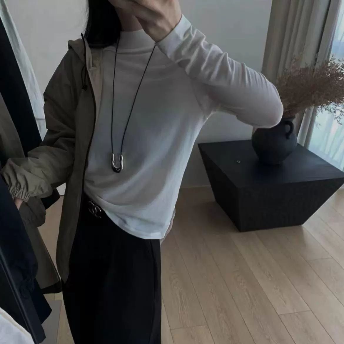 Водорастворимый двухслойный маленький воротник ''мягкий и высокая эластичность! Сплошной цвет дикого полувезенного воротника