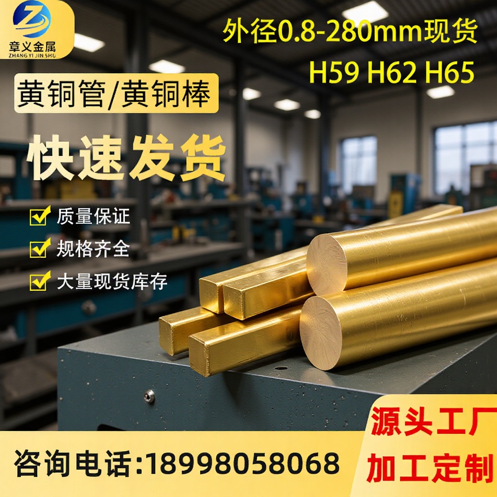 H59 H62黄铜棒黄铜拉花圆棒 H65实心黃铜棒黄铜毛细管黄铜精密管