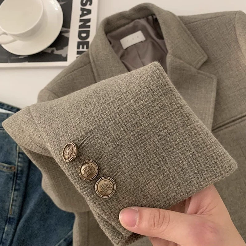 Классический пиджак для подростков в стиле Chanel, с увеличенной толщиной, текстурная отделка
