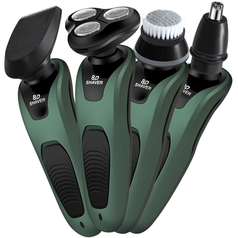2021新款多功能电动剃须刀 三刀头水洗胡须刀USB充电男士刮胡刀