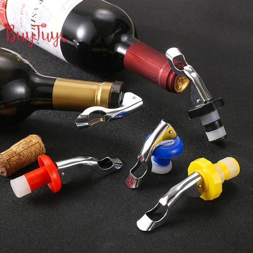 Creative push-type silicone wine stopper bar household fresh-keeping vacuum wine bottle stopper sealed leak-proof wine red wine stopper