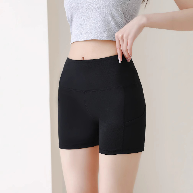 Shark Barbie Pants for Women, Summer Thin Style, Tummy Control, Butt-Lifting, Anti-Exposure, Pocketed, High Elasticity Shorts for Outerwear