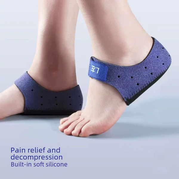 Cross-Border Amazon Heel Cover Velcro Diving Cloth Silicone Heel Pad Gel Sock Cover Shock Absorbing Heel Protector