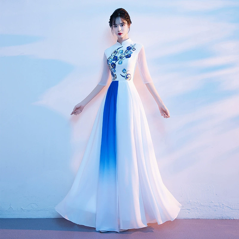 Большой хор Современный костюм Cheongsam