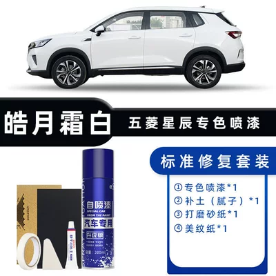 Wuling Xingchen Self-Spray Paint, Moonlight Frost White, Special Automotive Supplies, Original Factory Car Paint Scratch Repair Touch-Up Pen (Avtomobil boya qələmləri) - color-classification-haoyue-frost-white-standard-repair-send-soil-replenishment-simple-tools
