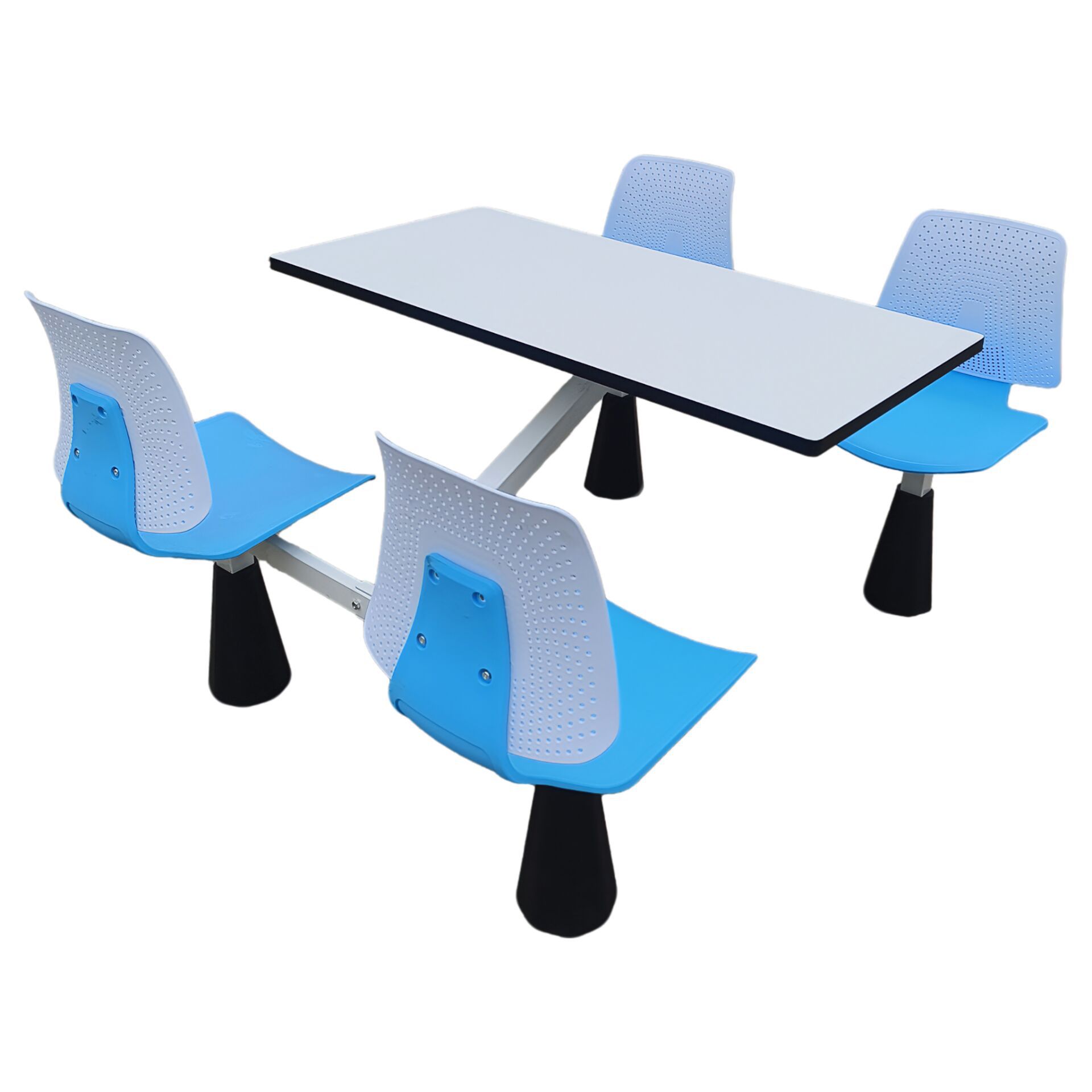 Mesa y silla de comida rápida comedor de la escuela comedor de personal comedor de alta velocidad comedor de 4 personas mesa de comedor combinada