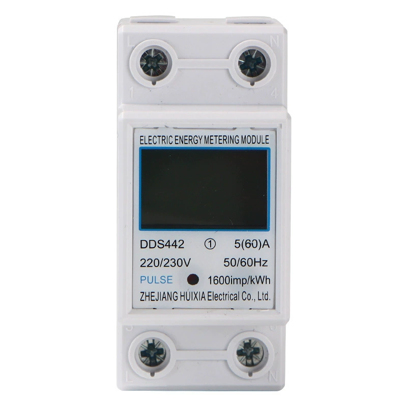 Версия для внешней торговли Английская версия 2P однофазный направляющий рельс электросчетчик счетчик электроэнергии небольшой многофункциональный Многофункциональный дисплей 220 В бытовой электросчетчик