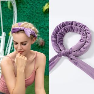 New Amazon bow sleep curly hair artifact cross-border Big Wave non-hot curling stick lazy hair curler