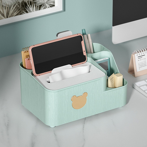 Tissue paper box for living room, creative tissue box, plastic desktop storage box, coffee table, remote control, multi-functional storage restaurant