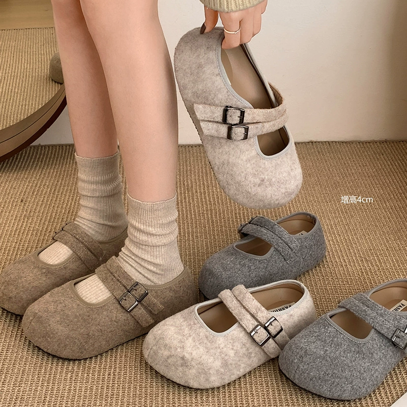 Модный легкий ретро увеличенный плоский нижний баотоу тапочки женские летние носки 2025 новый противоскользящий Мэри Джейн
