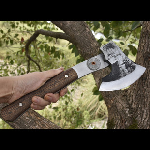 Longquan Axe Outdoor Cutting Mountain Blade Tactical Axe Defense Survival Weapon Emergency Tool Chopping Wood Scud Axe Chopping Bone