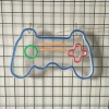 Blue, green, red, yellow