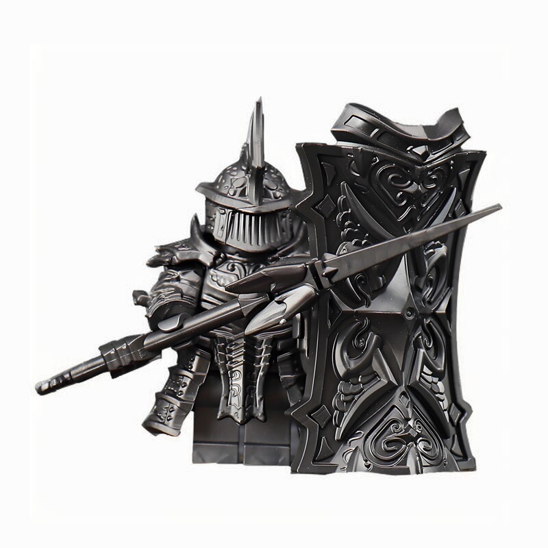 Frost Silver Barrier War Guard Soul High Tower Knight Third Party Minifigure Building Block Toy Boy Compatible with Lego Foreign Trade Frost Silver Barrier War Guard Soul High Tower Knight Third Party Minifigure Building Block Toy Boy Compatible with Lego Foreign Trade