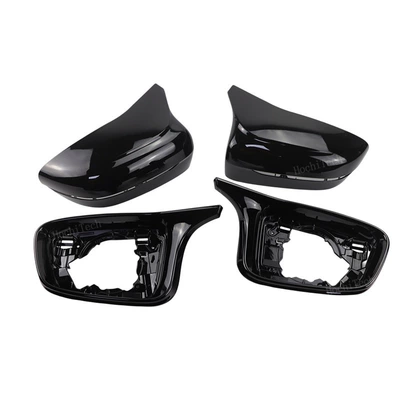 Suitable for Bmw 3 4 5 6 7 Series G20 G30 Modified M5 Mirror Cover 4-Piece Set Carbon Fiber Black Horn Rearview Mirror Housing