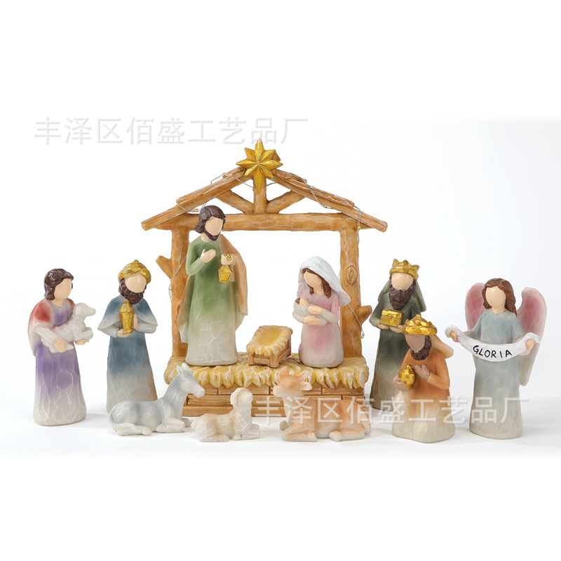 Transfronterizo imitación de madera Navidad Navidad Navidad Navidad regalos de Año Nuevo Decoración del hogar Artesanías de resina