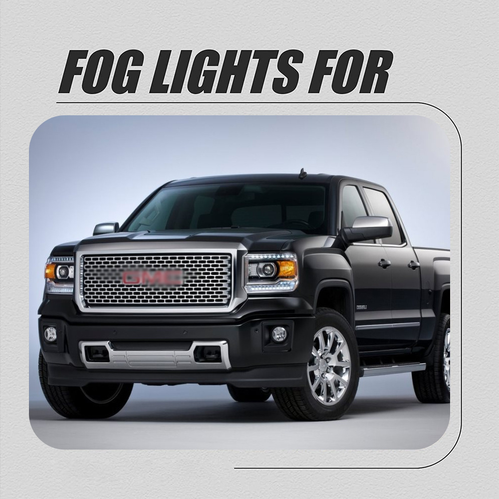 Aplicable a GMC14 / 15 Sierra 1500 conjunto de luces de niebla delanteras halógenas luces diurnas luces de parachoques delanteras