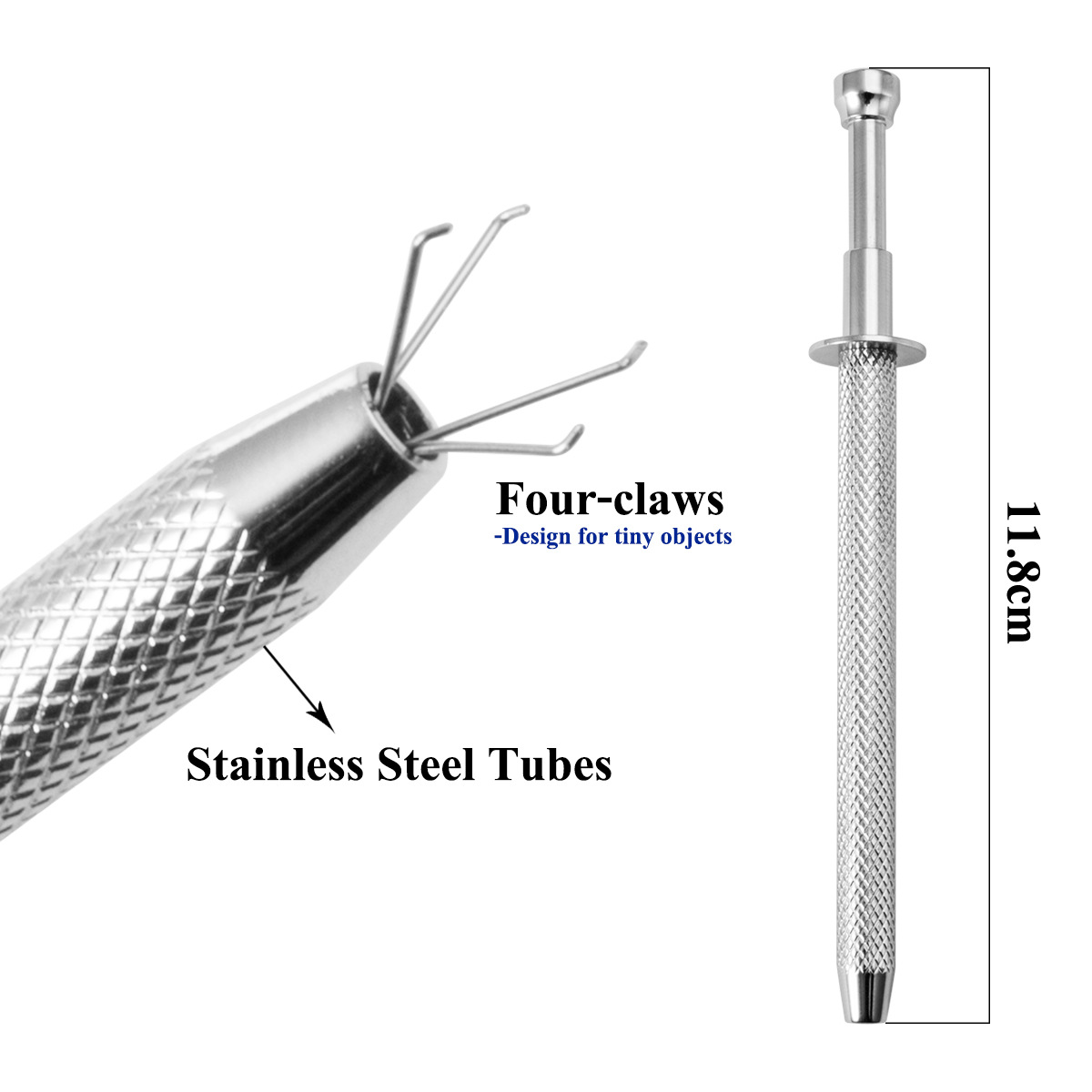38g Weight Solid Color Stainless Steel Umbilical Nail Tongue Nail Multi-purpose Bead Pliers