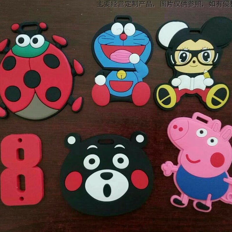 Silicone boarding check-in logo suitcase check-in label PVC soft rubber luggage tag wanggu