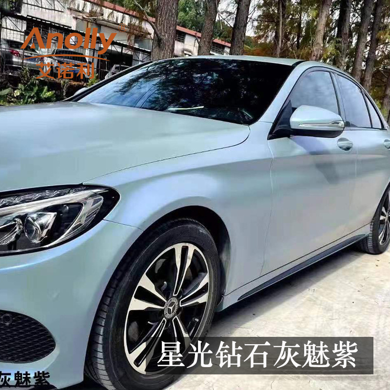 Starlight Diamond Gray Charm Red Blue Purple Color Changing Car Film Car Color Changing Film Full Car Film Source Manufacturer Whole Roll Wholesale