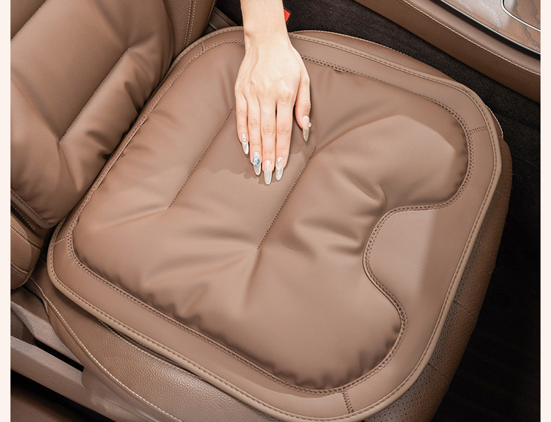 Cross-Border Popular Car Seat Cushion, Breathable Nappa Leather Seat Pad, Soft and Comfortable for All Seasons, Size Three