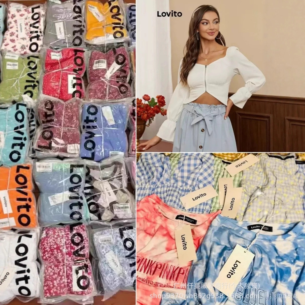 Comercio extranjero marca transfronteriza de ropa de mujer Lige estilo mixto con ropa de chica caliente suministro al por mayor África