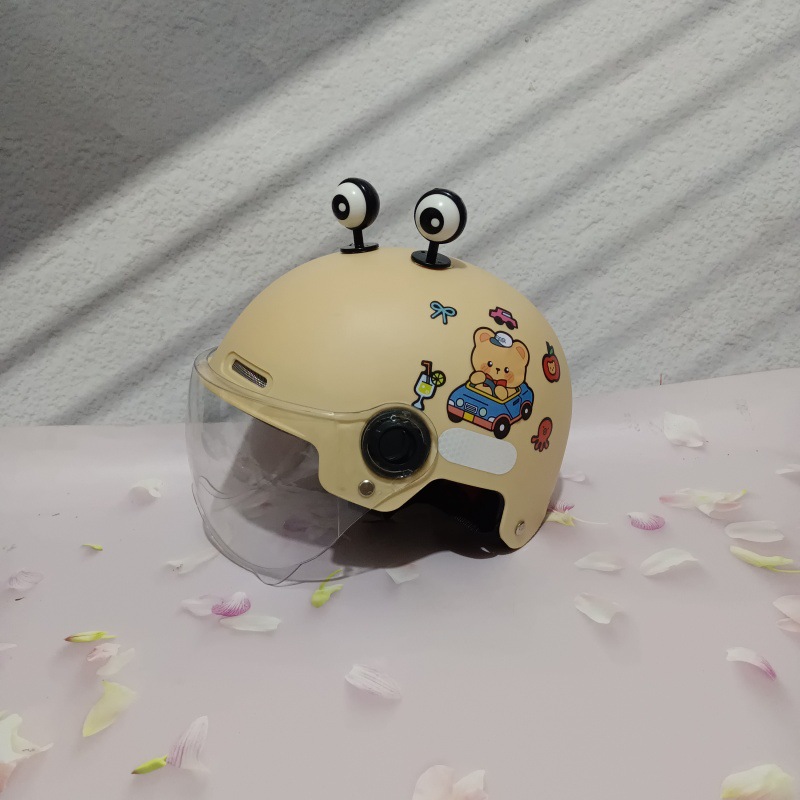 3C Children Summer Helmet Electric Motorcycle Riding Protection 7-15 Years Old Summer Primary School Boys and Girls Safety Helmet