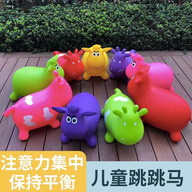 Jardín de infantes de caballo de salto Juguetes de equilibrio de caballo de salto Balón infláble Fuerte traviesos Niños Caballo de balance M