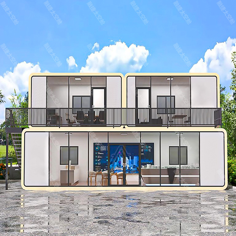 Sala móvil de la cápsula espacial Rongjie Casa terminada Casa de familia Villa al aire libre Sala de sol Salida de cabina de manzana de doble capa