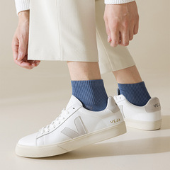 Men's Mid-Calf Pure Cotton Spring and Summer Thin Antibacterial Anti-Odor Breathable Mesh Boneless Low-Cut Short Socks Wholesale