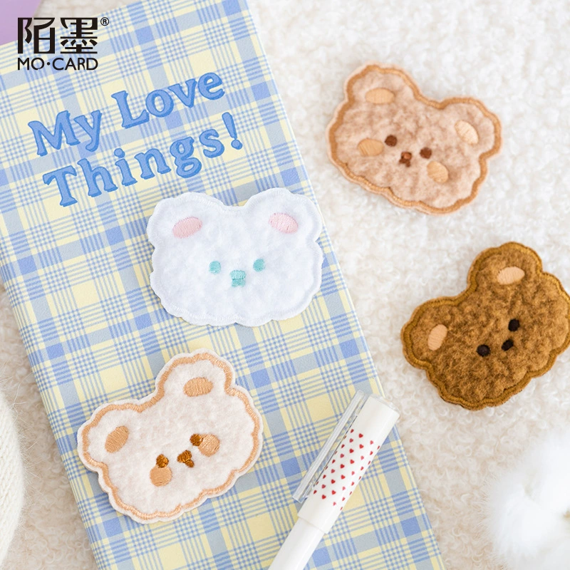 Наклейки с вышивкой Mo имеют серию мультяшных милых сумок для хранения одежды, декоративные тканевые наклейки, одиночные на 4