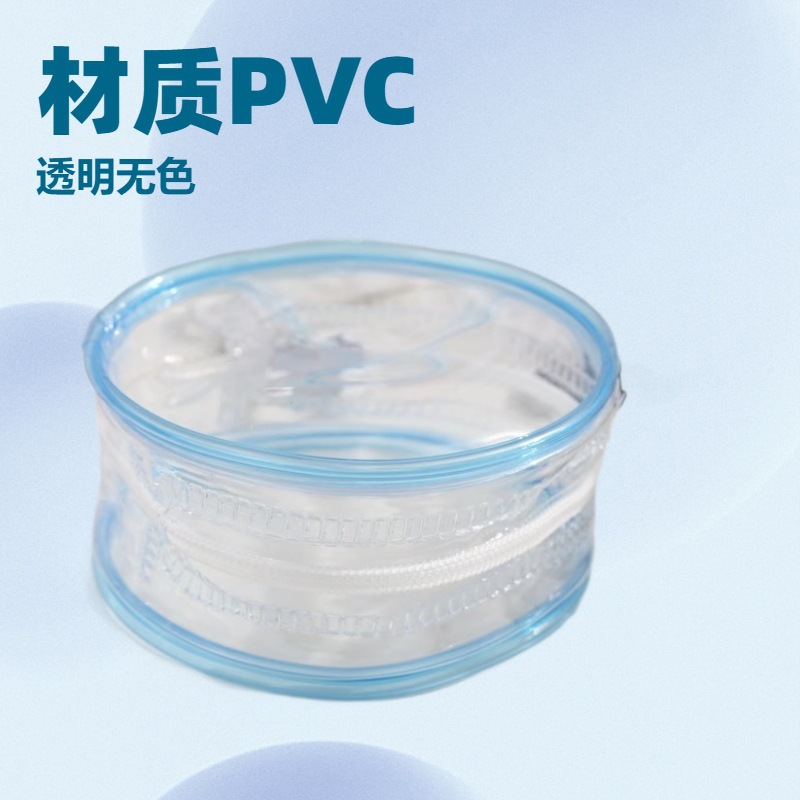 8cm圆形手办盲盒挂件收纳袋吧唧收纳盒动漫周边徽章PVC高透展示盒